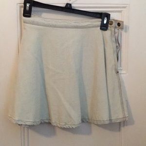 Light denim skater skirt. American apparel